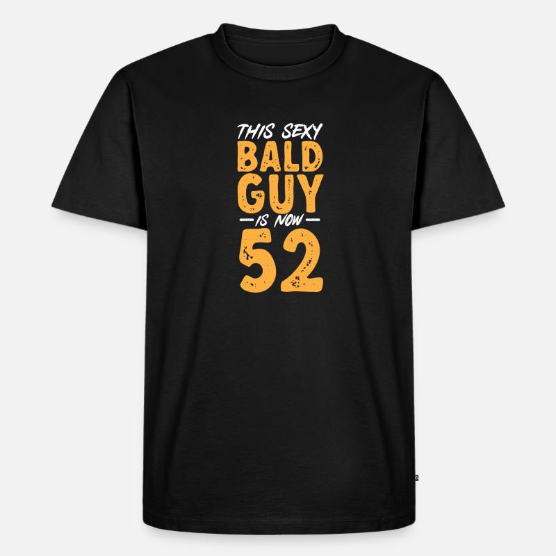 Glatze Kahlköpfigkeit Bart Glatzkopf - Männer Premium Bio T-Shirt - Schwarz