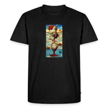Surelism style sablier - T-shirt Premium bio Homme - noir - Devant - Nico (187cm)