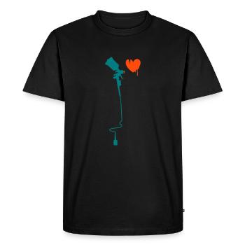 airbrushherz_2f - T-shirt Premium bio Homme - noir - Devant - Nico (187cm)