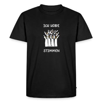 I hear voices choir conductor - Men's Premium Organic T-Shirt - black - Front - Nico (187cm)