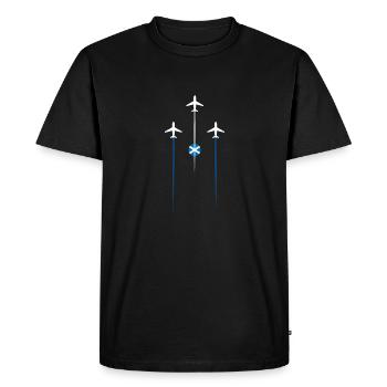 Scotland Lignes aériennes - T-shirt Premium bio Homme - noir - Devant - Nico (187cm)