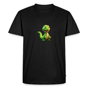 Tinysaure - Men's Premium Organic T-Shirt - black - Front - Nico (187cm)