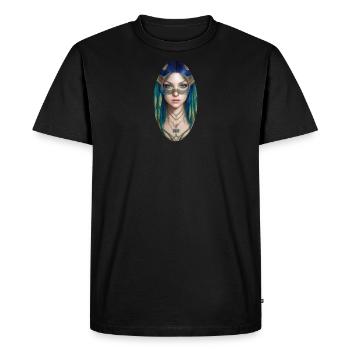 Déesse Bastet, Déesse de la douceur du foyer - T-shirt Premium bio Homme - noir - Devant - Nico (187cm)