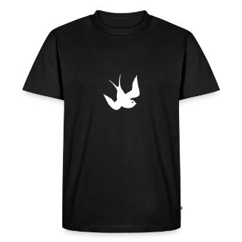 Tattoo Swallows Design Oldschool Birds Freedom - T-shirt Premium bio Homme - noir - Devant - Nico (187cm)