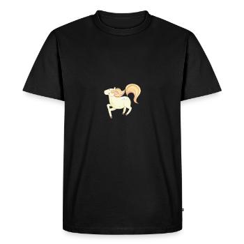 pony - Men's Premium Organic T-Shirt - black - Front - Nico (187cm)