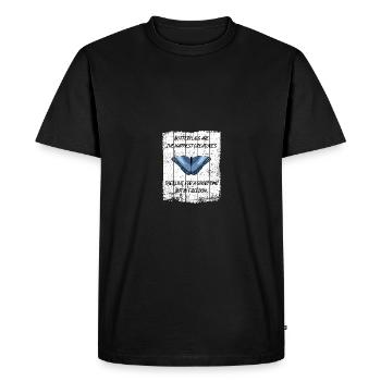 BUTTERFLIES ARE THE HAPPIEST CREATURES - Men's Premium Organic T-Shirt - black - Front - Nico (187cm)