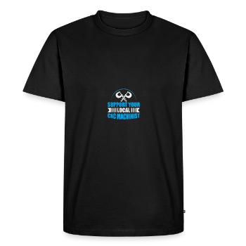Mechanic CNC operator CNC milling cutter - Men's Premium Organic T-Shirt - black - Front - Nico (187cm)