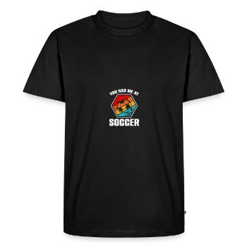 Entraîneur Football Père Entraîneur Entraîneur de football - T-shirt Premium bio Homme - noir - Devant - Nico (187cm)