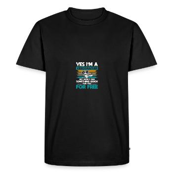 Vidéaste Cinéaste Réalisateur Réalisateur Réalisation - T-shirt Premium bio Homme - noir - Devant - Nico (187cm)
