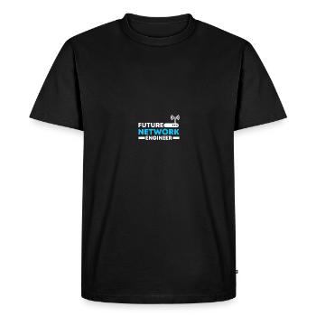 Ingénieur réseau en technologie des réseaux informatiques - T-shirt Premium bio Homme - noir - Devant - Nico (187cm)