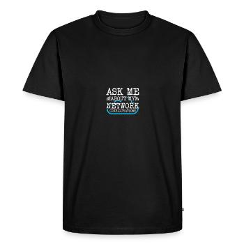 Ingénieur réseau en technologie des réseaux informatiques - T-shirt Premium bio Homme - noir - Devant - Nico (187cm)