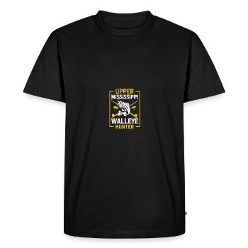 Walleye Hunter Walleye Fishing - Men's Premium Organic T-Shirt - black - Front - Nico (187cm)