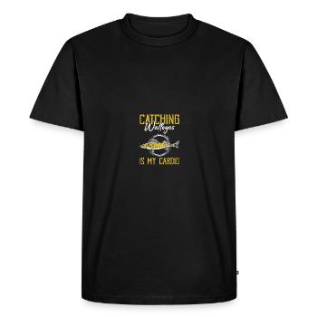 Walleye Hunter Walleye Fishing - Men's Premium Organic T-Shirt - black - Front - Nico (187cm)