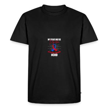 Congenital heart defect CHD consciousness - Men's Premium Organic T-Shirt - black - Front - Nico (187cm)