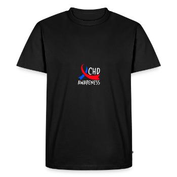 Congenital heart defect CHD consciousness - Men's Premium Organic T-Shirt - black - Front - Nico (187cm)