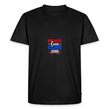 Congenital heart defect CHD consciousness - Men's Premium Organic T-Shirt - black - Front - Nico (187cm)