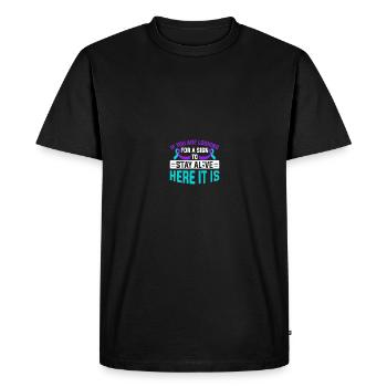 Sunflower Suicide Prevention Suicide Education - Men's Premium Organic T-Shirt - black - Front - Nico (187cm)