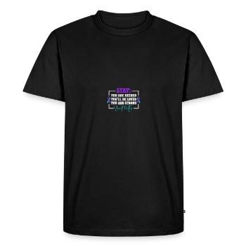 Sunflower Suicide Prevention Suicide Education - Men's Premium Organic T-Shirt - black - Front - Nico (187cm)