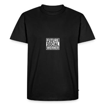 Travailleur social scolaire - T-shirt Premium bio Homme - noir - Devant - Nico (187cm)