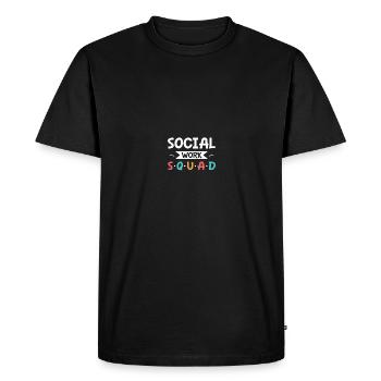 Travailleur social scolaire - T-shirt Premium bio Homme - noir - Devant - Nico (187cm)