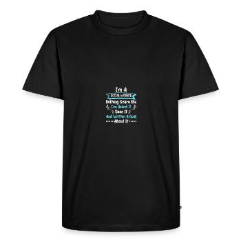 Travailleur social scolaire - T-shirt Premium bio Homme - noir - Devant - Nico (187cm)