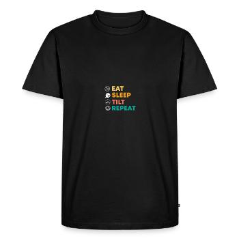 Joueur de flipper Flipper - T-shirt Premium bio Homme - noir - Devant - Nico (187cm)
