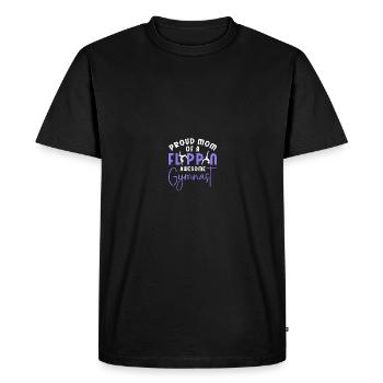 Fière maman gymnastique - T-shirt Premium bio Homme - noir - Devant - Nico (187cm)
