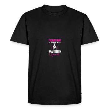 Fière maman gymnastique - T-shirt Premium bio Homme - noir - Devant - Nico (187cm)