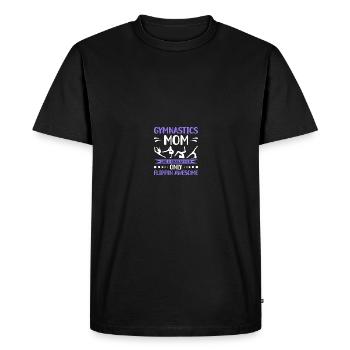 Fière maman gymnastique - T-shirt Premium bio Homme - noir - Devant - Nico (187cm)