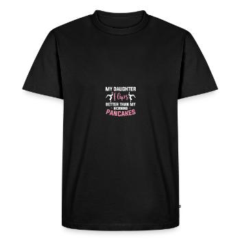 Fière maman gymnastique - T-shirt Premium bio Homme - noir - Devant - Nico (187cm)