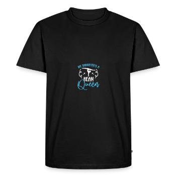 Fière maman gymnastique - T-shirt Premium bio Homme - noir - Devant - Nico (187cm)