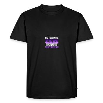 Fière maman de la gymnastique - T-shirt Premium bio Homme - noir - Devant - Nico (187cm)