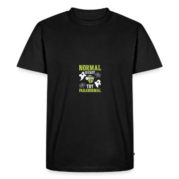 Paranormal Investigator Ghostbusters - Men's Premium Organic T-Shirt - black - Front - Nico (187cm)