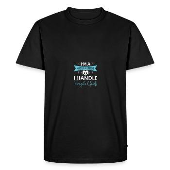 NICU sister - Men's Premium Organic T-Shirt - black - Front - Nico (187cm)