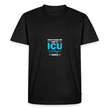Soins intensifs infirmiers - T-shirt Premium bio Homme - noir - Devant - Nico (187cm)