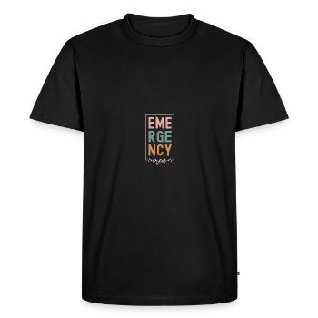 Emergency Department ER Nurse Emergency Department - Men's Premium Organic T-Shirt - black - Front - Nico (187cm)