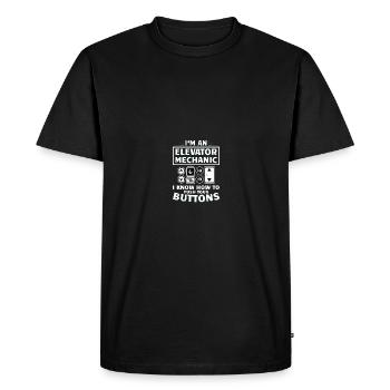 Elevator Technician Elevator Mechanic - Men's Premium Organic T-Shirt - black - Front - Nico (187cm)