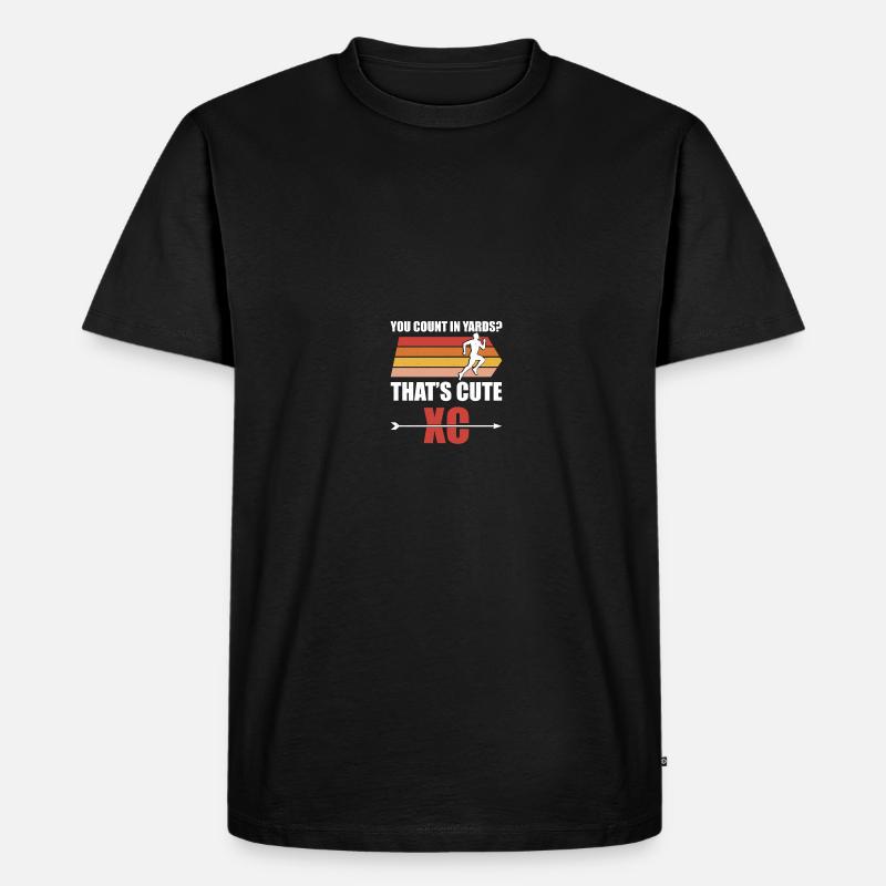 Langlauf Läufer Langlauf - Männer Premium Bio T-Shirt - Schwarz