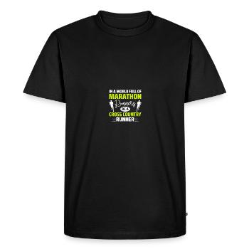 Ski de fond Coureurs Ski de fond - T-shirt Premium bio Homme - noir - Devant - Nico (187cm)