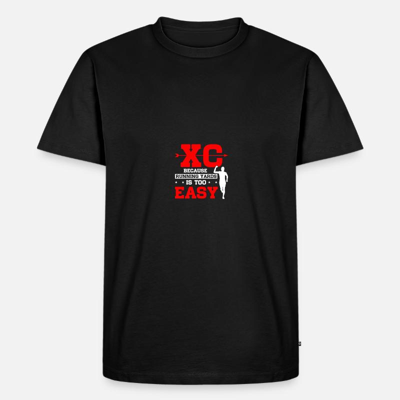 Langlauf Läufer Langlauf - Männer Premium Bio T-Shirt - Schwarz