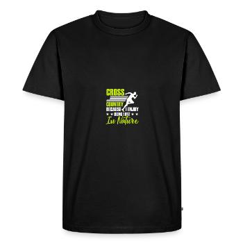 Ski de fond Coureurs Ski de fond - T-shirt Premium bio Homme - noir - Devant - Nico (187cm)