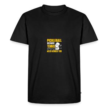 Pickle Ball Pickleball Kitchen - Men's Premium Organic T-Shirt - black - Front - Nico (187cm)
