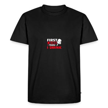 Pickle Ball Pickleball Kitchen - Men's Premium Organic T-Shirt - black - Front - Nico (187cm)