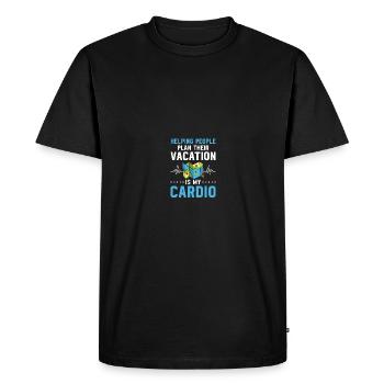Planificateur de vacances Agence de voyages Agence de voyages - T-shirt Premium bio Homme - noir - Devant - Nico (187cm)