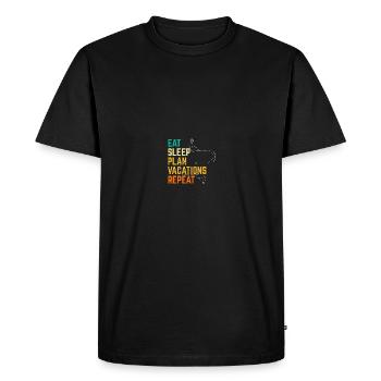 Planificateur de vacances Agence de voyages Agence de voyages - T-shirt Premium bio Homme - noir - Devant - Nico (187cm)