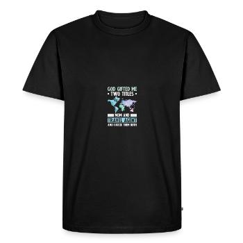 Planificateur de vacances Agence de voyages Agence de voyages - T-shirt Premium bio Homme - noir - Devant - Nico (187cm)