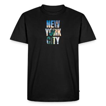 Ville de New York - T-shirt Premium bio Homme - noir - Devant - Nico (187cm)