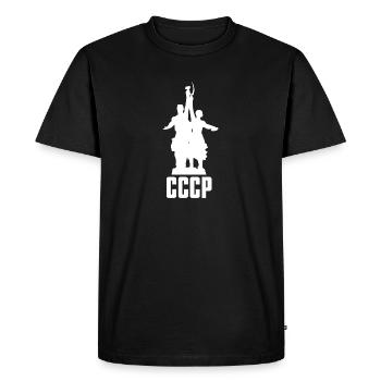 Ouvrier et kolkhozbienne Russie Russe - T-shirt Premium bio Homme - noir - Devant - Nico (187cm)