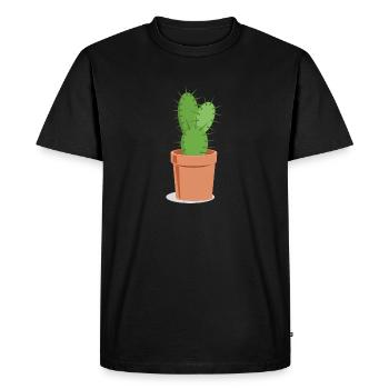 Cactus épineux - T-shirt Premium bio Homme - noir - Devant - Nico (187cm)