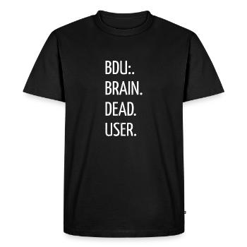 Quote White Hat Hacking Security Vulnerabilities - Men's Premium Organic T-Shirt - black - Front - Nico (187cm)